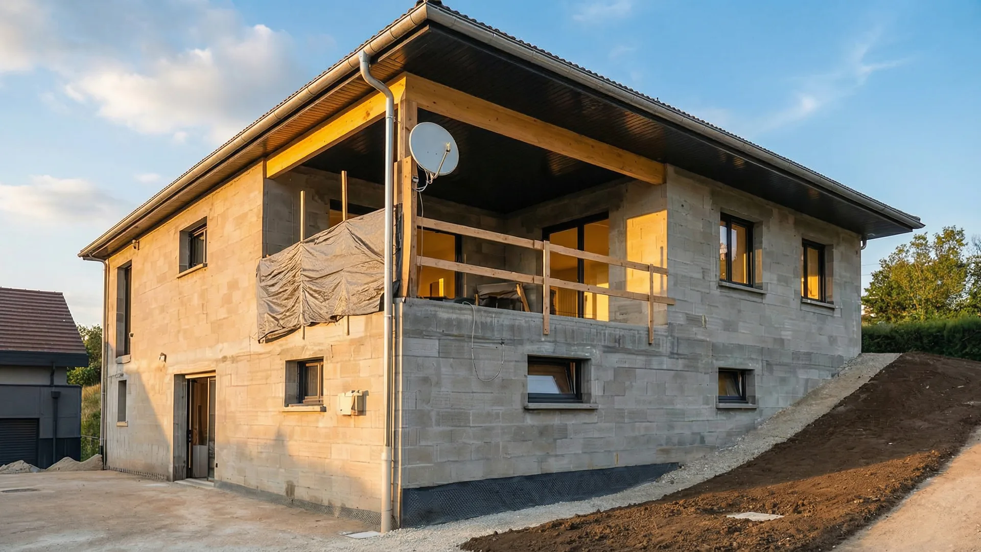 Travaux de terrassement dans le Doubs