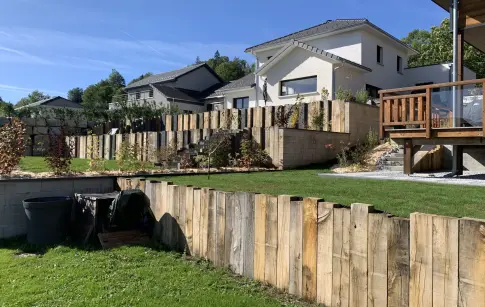 Photo Mur en traverses paysagères