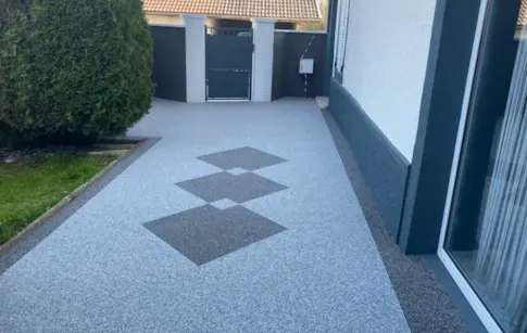 BELARIBI RÉSINE - sol resine gris motifs